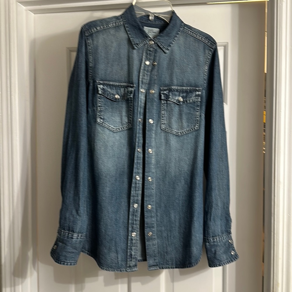 J Crew fitted jean shirt